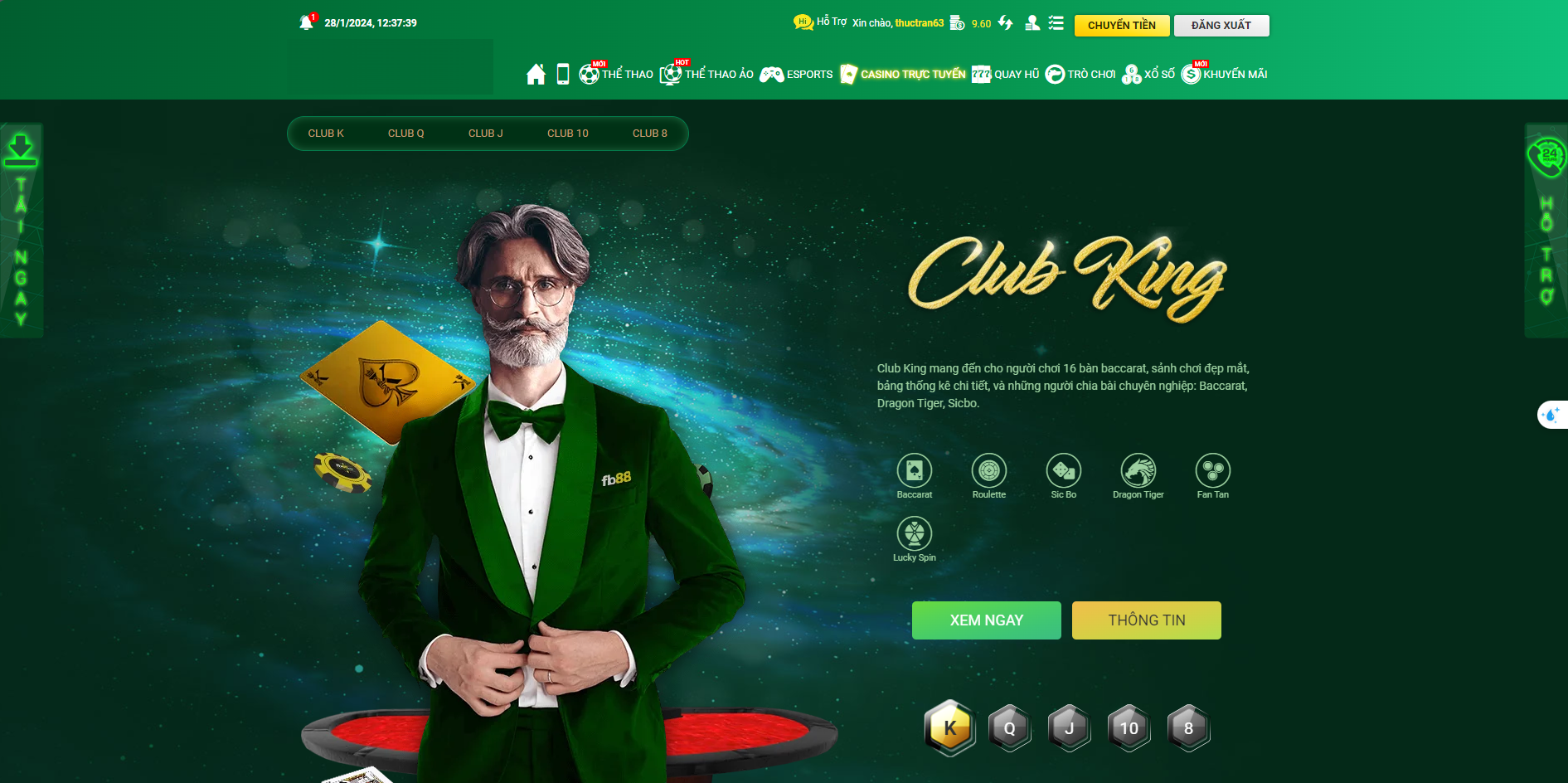 Câu lạc bộ đặc biệt ở casino Việt Nam FB88 Câu lạc bộ đặc biệt ở casino Việt Nam FB88