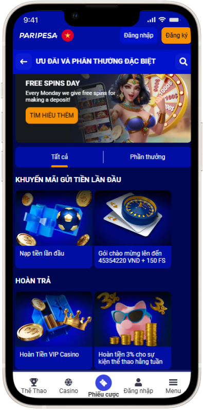 Ưu đãi chào mừng và mã khuyến mãi Paripesa mới nhất cho người chơi