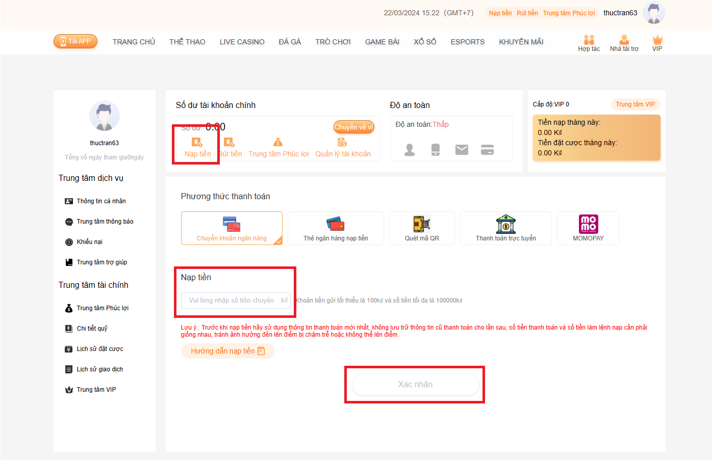 Gửi tiền VT 999 nhanh chóng và dễ dàng